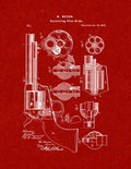 Patent Blueprint 244 1 12 80 paper red A4 Photo Print
