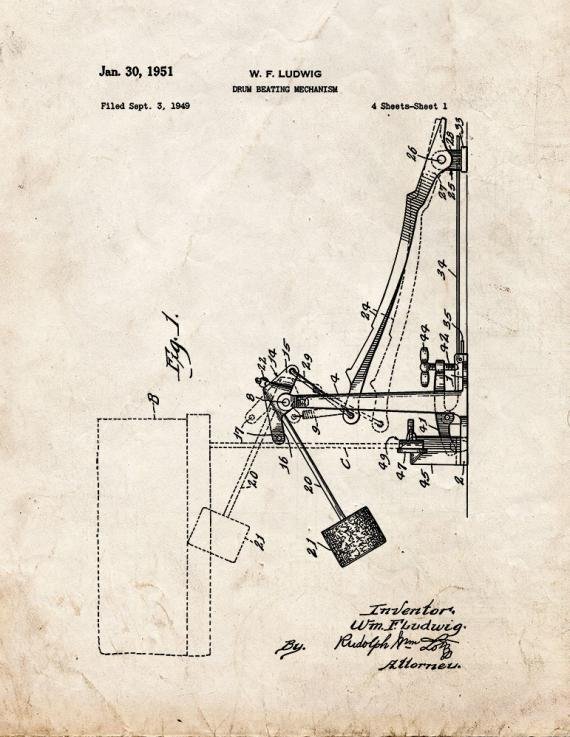 Patent Blueprint 2461 1 12 A4 Photo Print