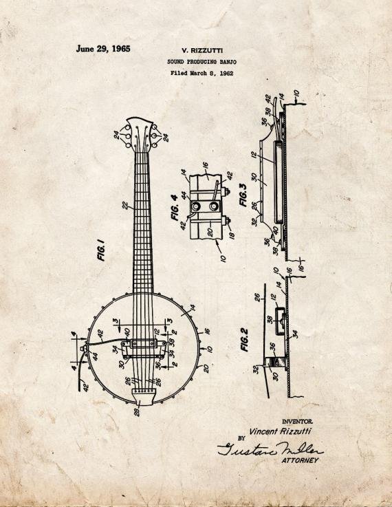 Patent Blueprint 2463 1 12 A4 Photo Print