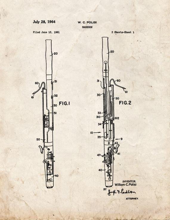 Patent Blueprint 2464 1 12 A4 Photo Print