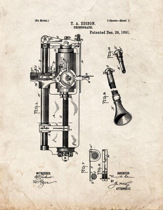 Patent Blueprint 2471 1 12 A4 Photo Print