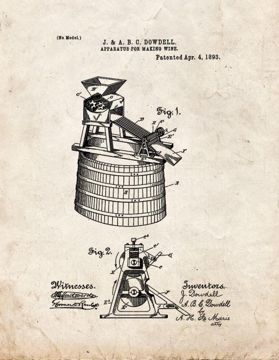 Patent Blueprint 2477 1 12 A4 Photo Print