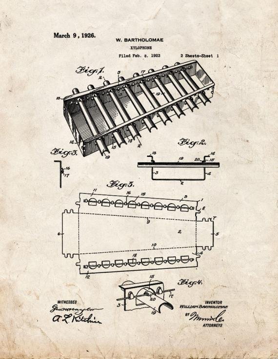 Patent Blueprint 2486 1 12 A4 Photo Print