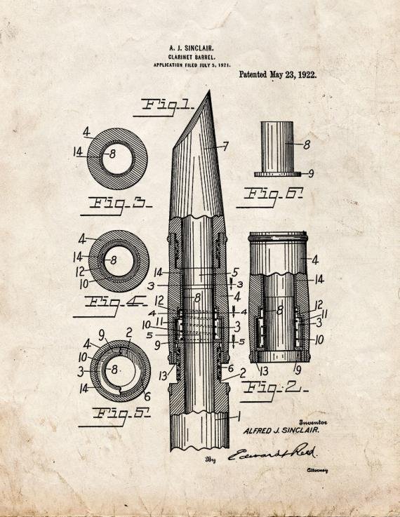 Patent Blueprint 2522 1 12 A4 Photo Print