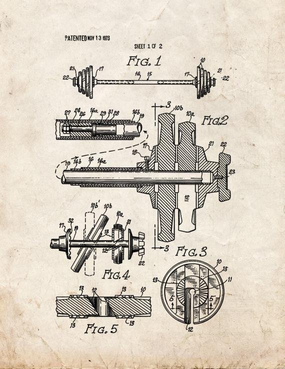 Patent Blueprint 2524 2 12 A4 Photo Print