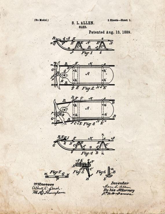 Patent Blueprint 2540 1 12 A4 Photo Print