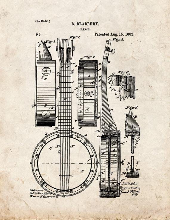 Patent Blueprint 255 1 12 A4 Photo Print