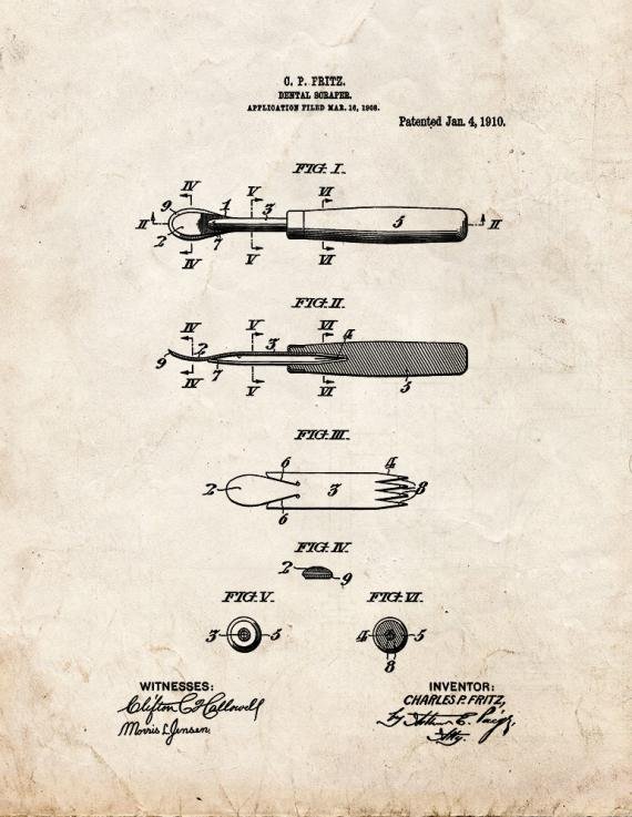 Patent Blueprint 2550 1 12 A4 Photo Print