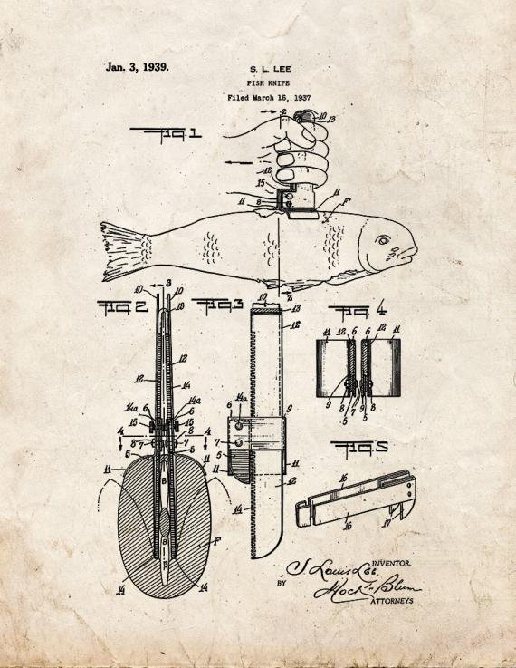 Patent Blueprint 2562 1 12 A4 Photo Print