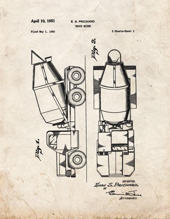 Patent Blueprint 2580 1 12 A4 Photo Print