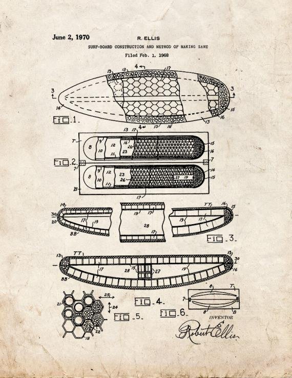 Patent Blueprint 2638 1 12 A4 Photo Print