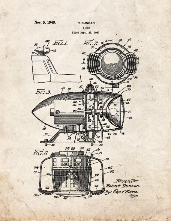 Patent Blueprint 2650 1 12 A4 Photo Print