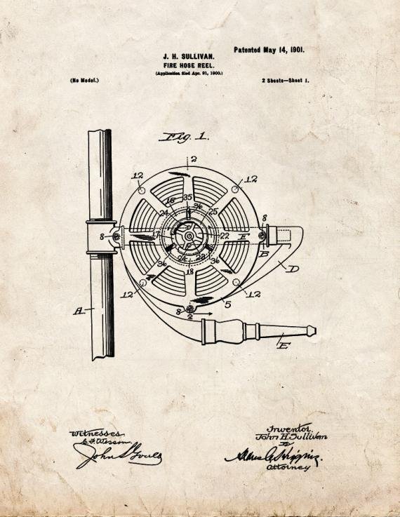 Patent Blueprint 2668 1 12 A4 Photo Print