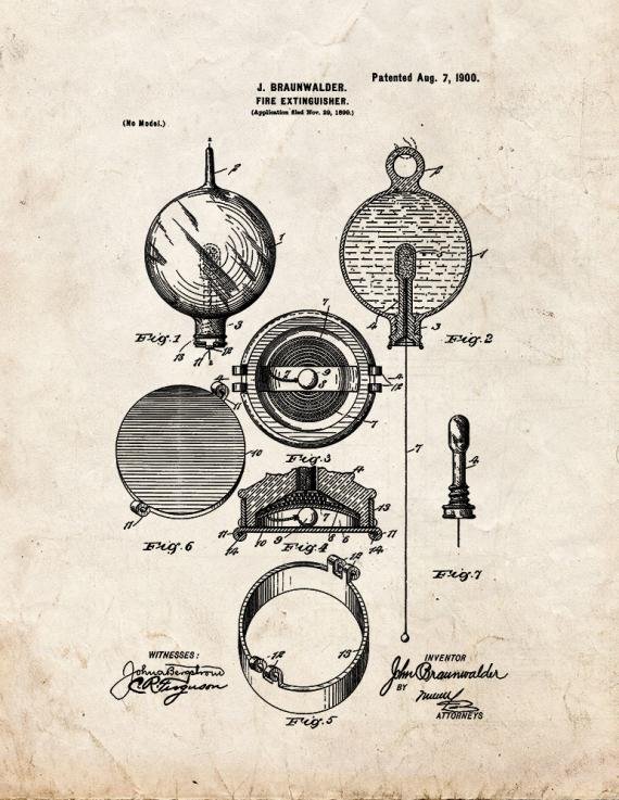 Patent Blueprint 2672 1 12 A4 Photo Print