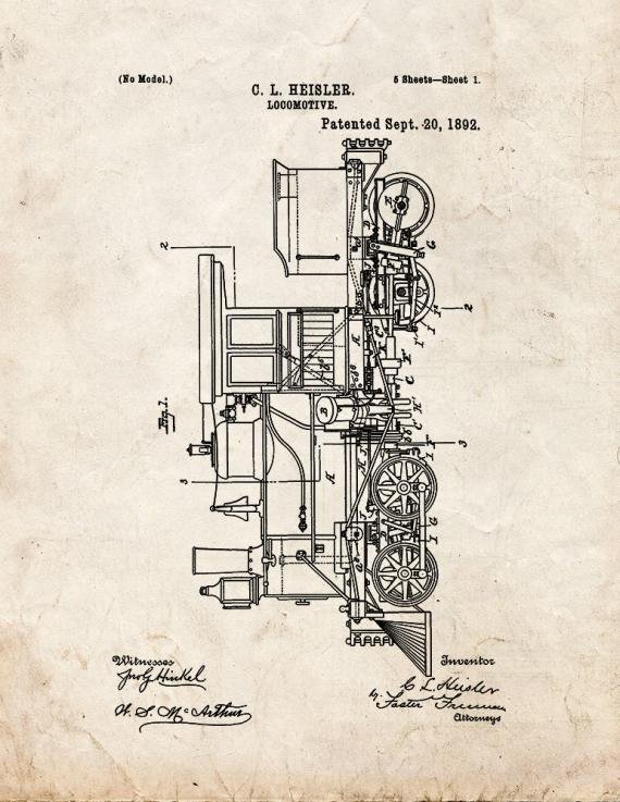 Patent Blueprint 2674 1 12 A4 Photo Print