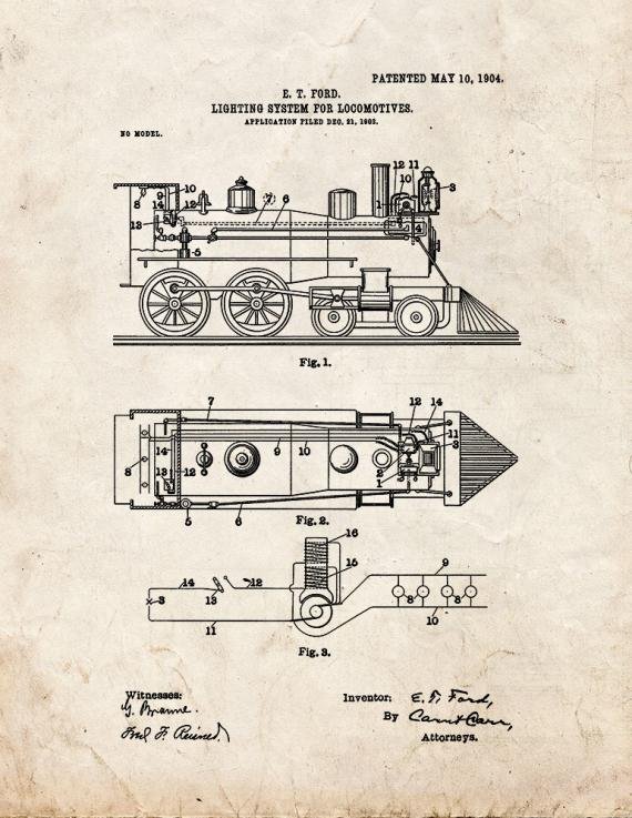 Patent Blueprint 2675 1 12 A4 Photo Print