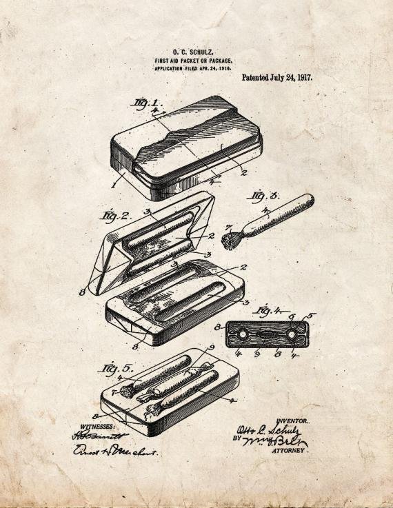 Patent Blueprint 2680 1 12 A4 Photo Print