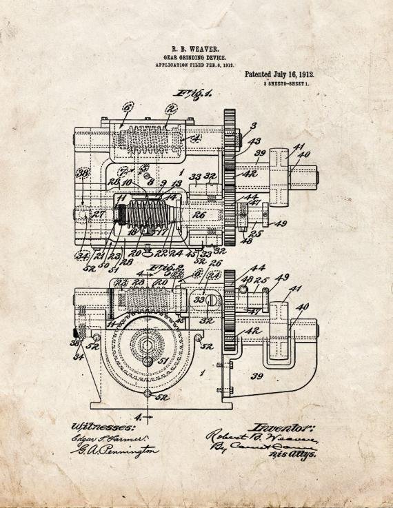Patent Blueprint 2692 1 12 A4 Photo Print