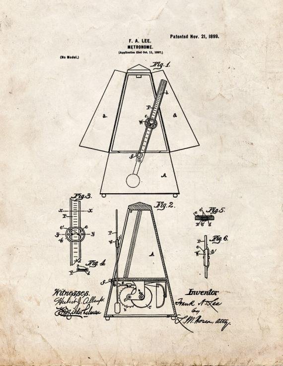 Patent Blueprint 2706 1 12 A4 Photo Print