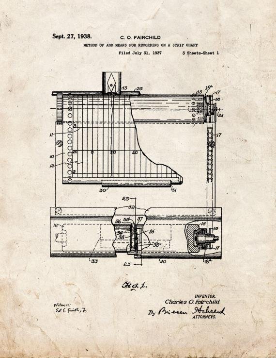 Patent Blueprint 2709 1 12 A4 Photo Print
