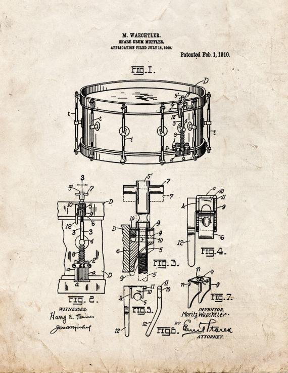 Patent Blueprint 2715 1 12 A4 Photo Print