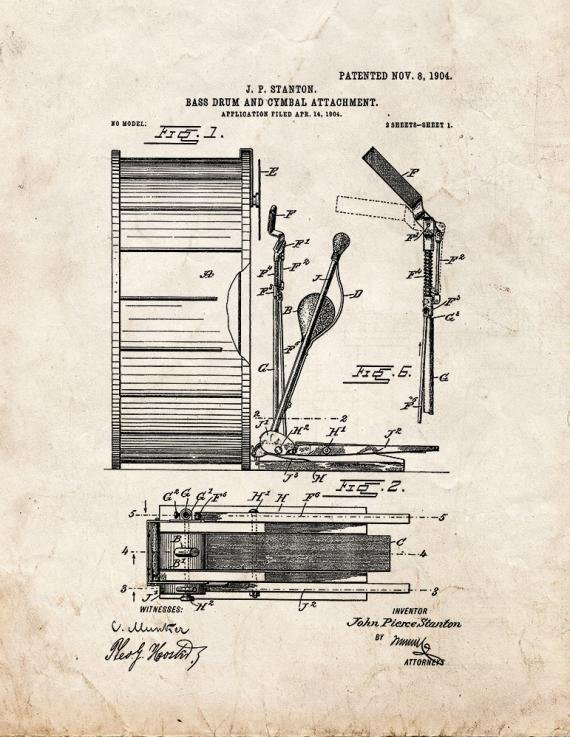 Patent Blueprint 2716 1 12 A4 Photo Print