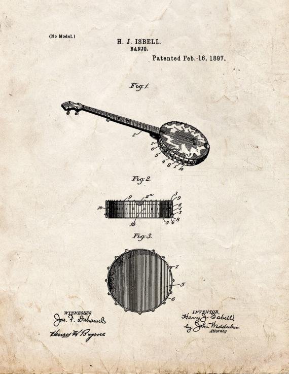 Patent Blueprint 2719 1 12 A4 Photo Print