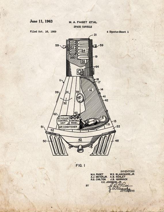 Patent Blueprint 273 1 12 A4 Photo Print