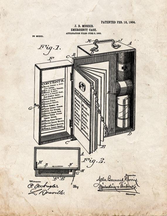 Patent Blueprint 2732 1 12 A4 Photo Print