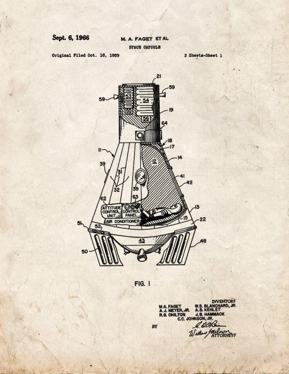 Patent Blueprint 274 1 12 A4 Photo Print