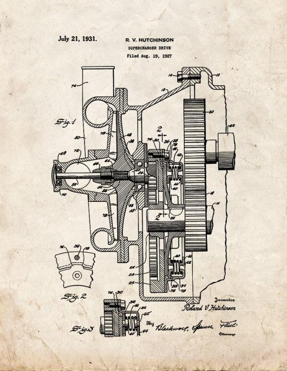 Patent Blueprint 2775 1 12 A4 Photo Print