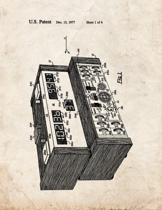 Patent Blueprint 2801 2 12 A4 Photo Print