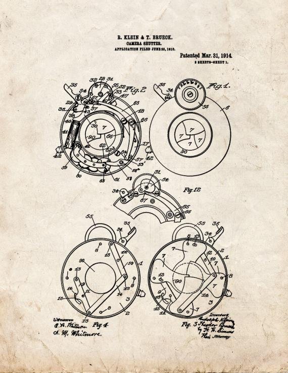 Patent Blueprint 2812 1 12 A4 Photo Print