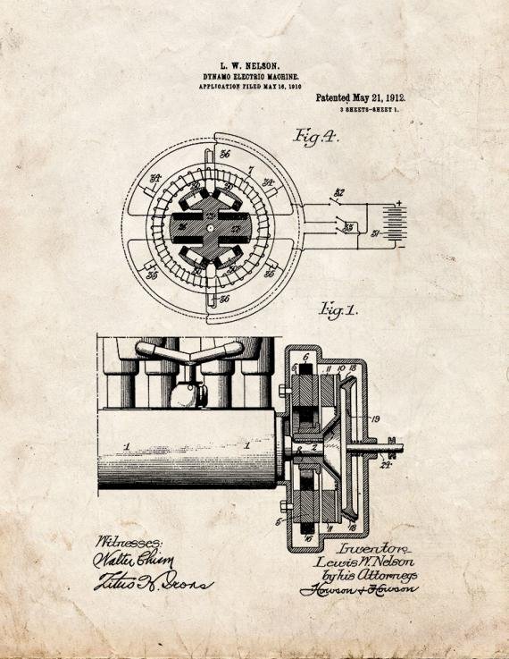 Patent Blueprint 2820 1 12 A4 Photo Print