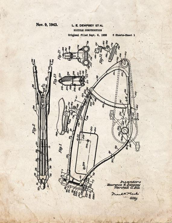 Patent Blueprint 2832 1 12 A4 Photo Print