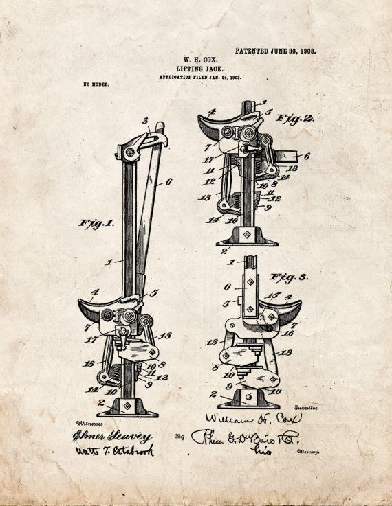 Patent Blueprint 2836 1 12 A4 Photo Print