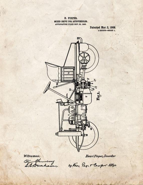 Patent Blueprint 2847 1 12 A4 Photo Print