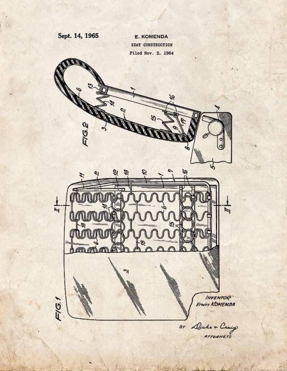 Patent Blueprint 2851 1 12 A4 Photo Print