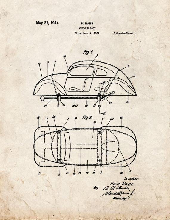 Patent Blueprint 2852 1 12 A4 Photo Print
