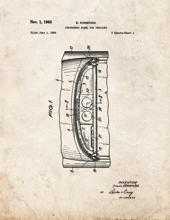 Patent Blueprint 2853 1 12 A4 Photo Print