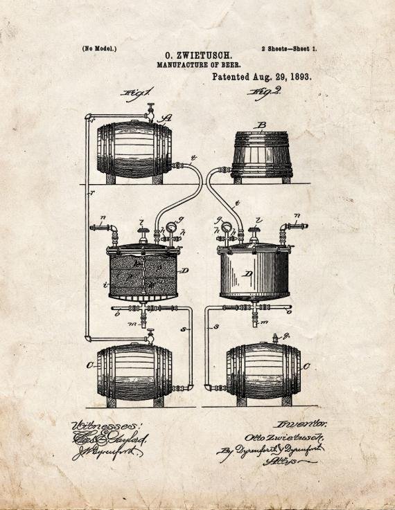 Patent Blueprint 2854 1 12 A4 Photo Print