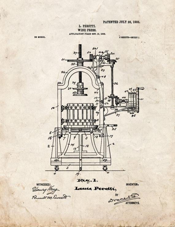 Patent Blueprint 2862 1 12 A4 Photo Print
