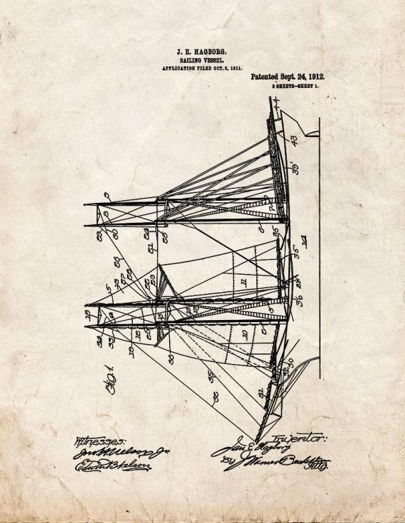 Patent Blueprint 2881 1 12 A4 Photo Print