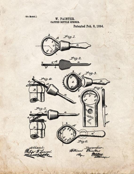 Patent Blueprint 2889 1 12 A4 Photo Print