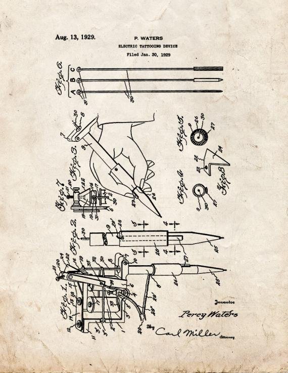 Patent Blueprint 2897 1 12 A4 Photo Print