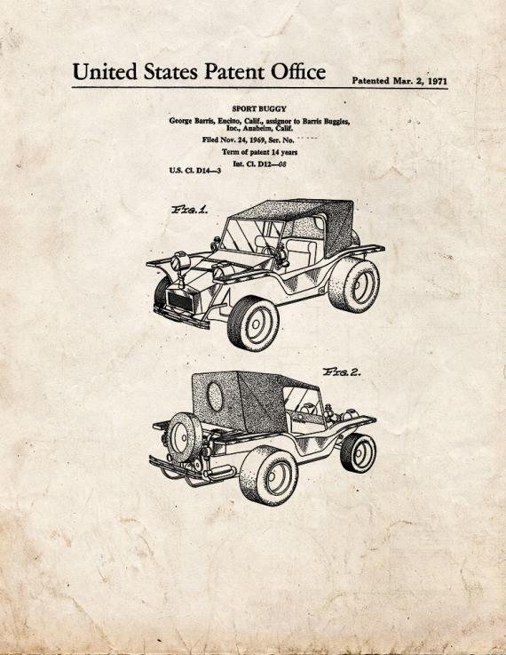 Patent Blueprint 2908 1 12 A4 Photo Print