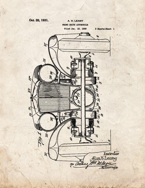 Patent Blueprint 2909 1 12 A4 Photo Print