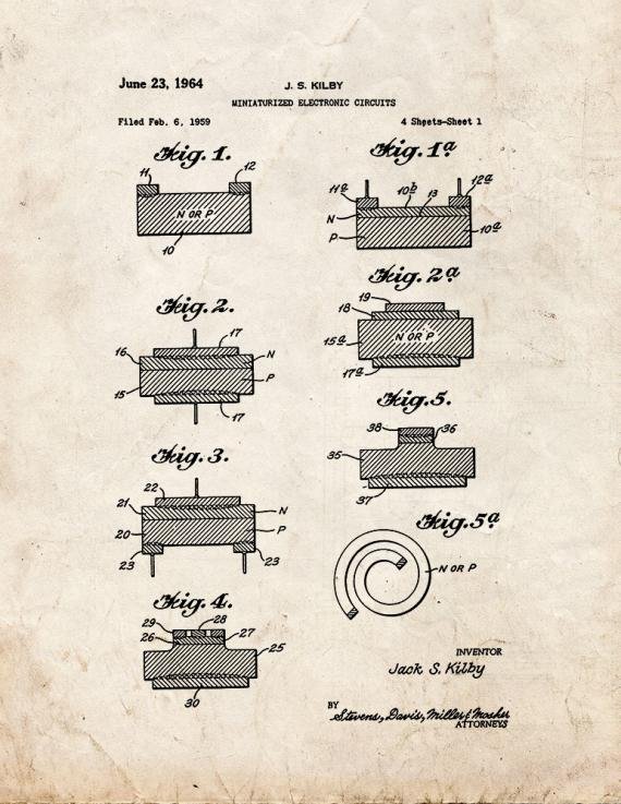 Patent Blueprint 291 1 12 A4 Photo Print