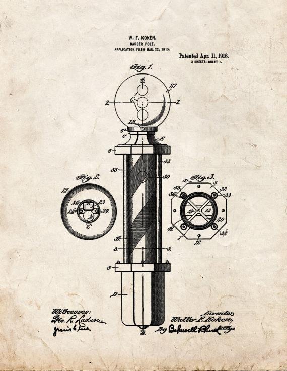 Patent Blueprint 2915 1 12 A4 Photo Print