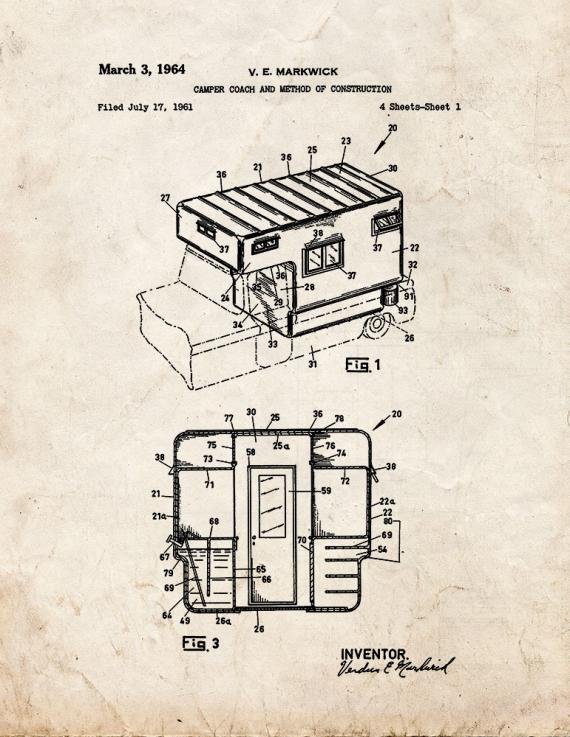Patent Blueprint 292 1 12 A4 Photo Print